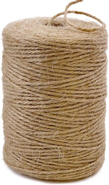 Natural Jute Twine 600 Feet Long Twine String for Crafts Gift Wrapping Packing