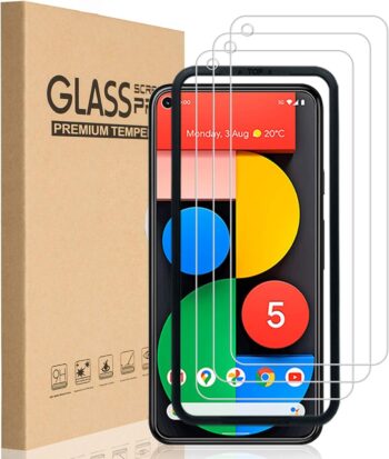 Case Friendly Tempered Glass Screen Protector for Google Pixel 5(2020)3 Pack