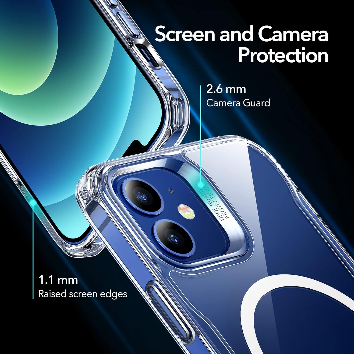Sidekick Series with iPhone 12 /12 Pro Case Magsafe,with Wireless Charging-Clear - Image 6