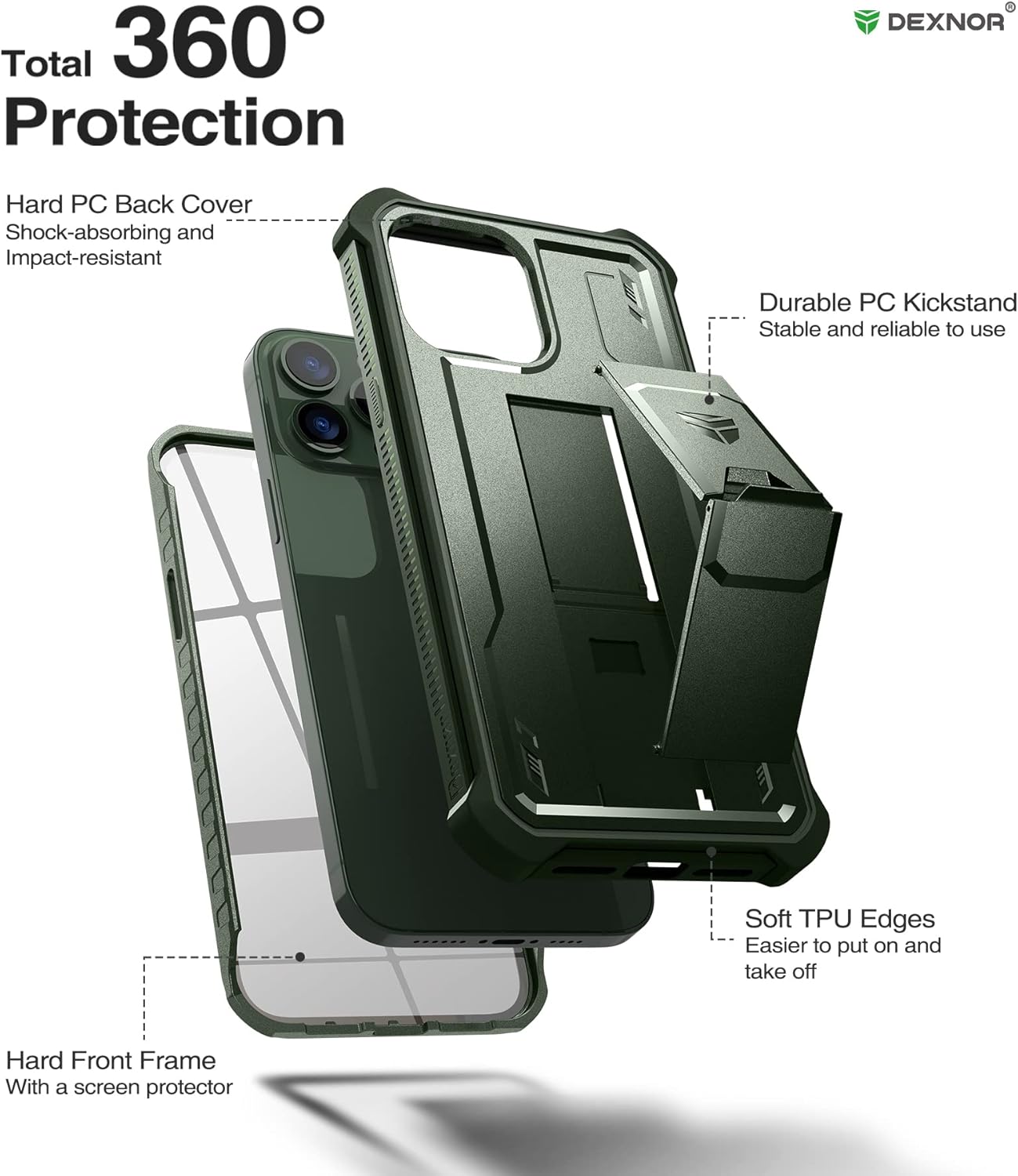 Apple iPhone 13 Pro Max Military Shockproof Protective Case - Military Green - Image 6