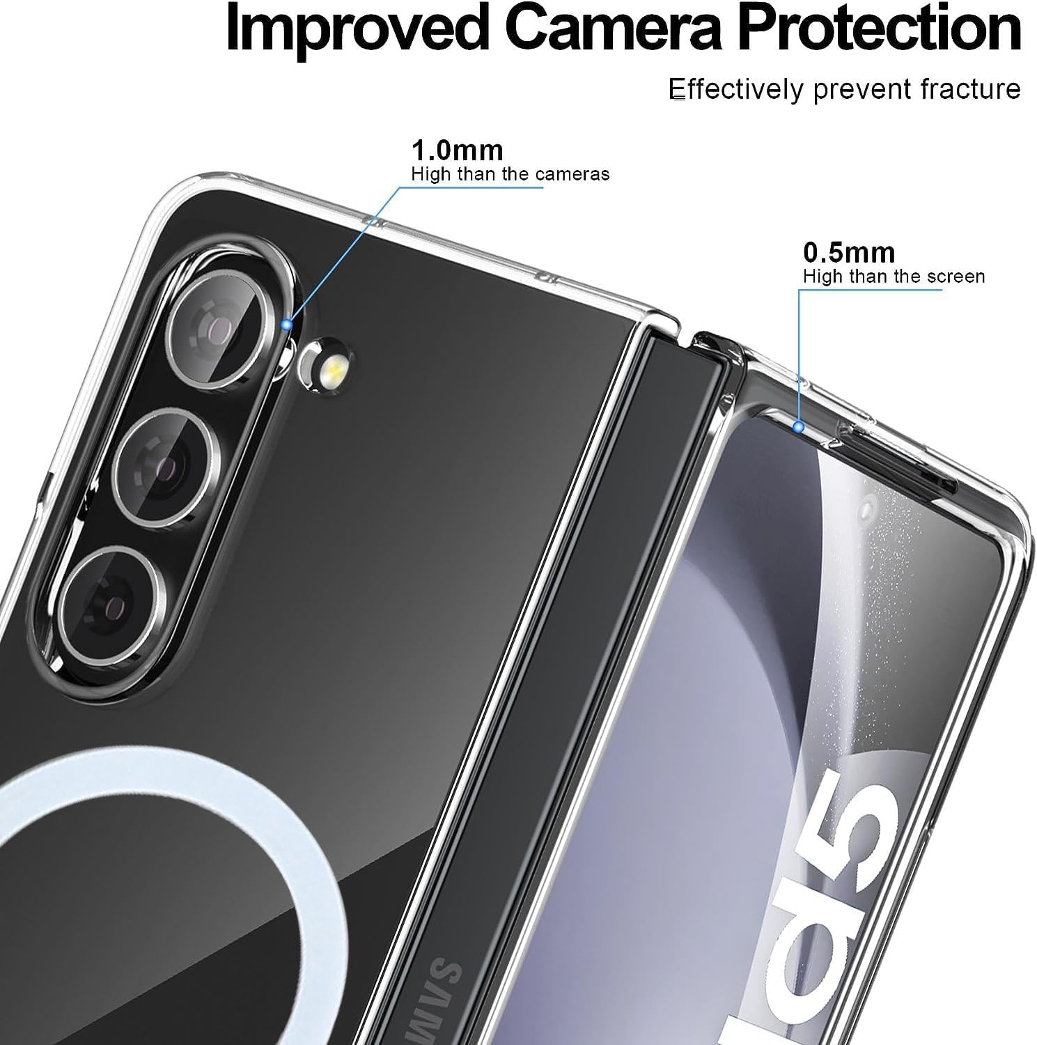 Samsung Galaxy Z Flip 5 5G, Shockproof Clear Case - Image 5