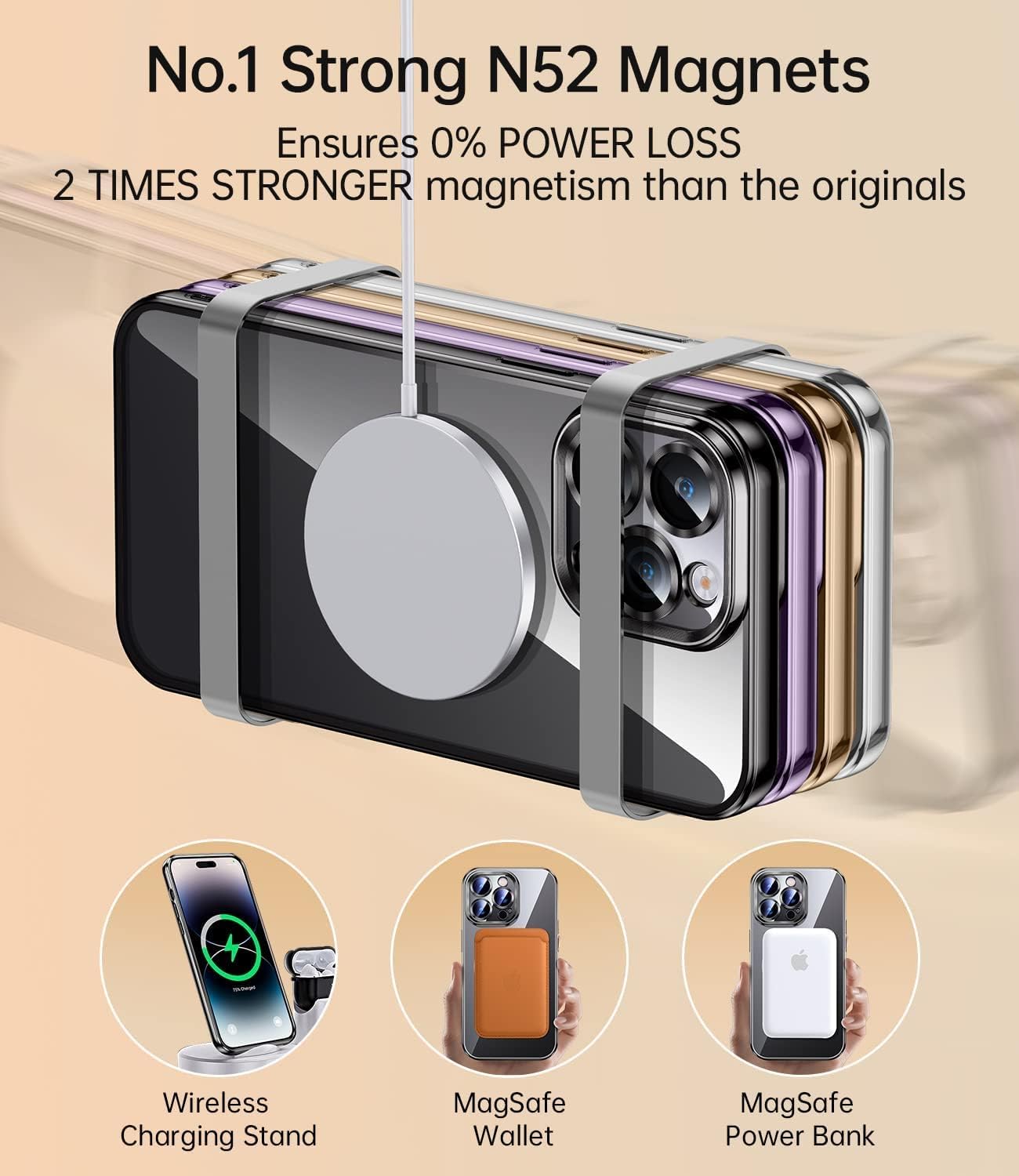 For iPhone 14 Pro Military Grade Protective Slim Case with Camera Protector - Image 4