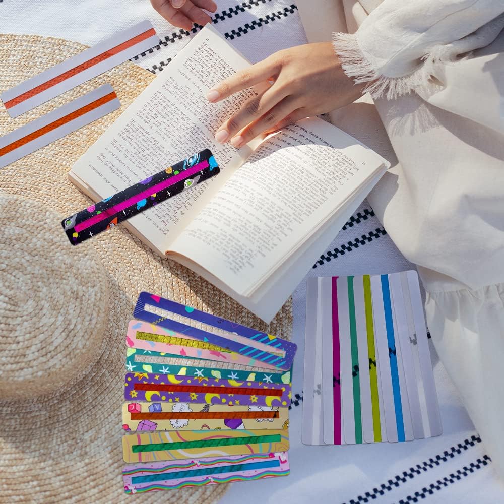 16 Piece Guided Reading Highlight Strips, Colored Overlays Bookmarks - Image 7