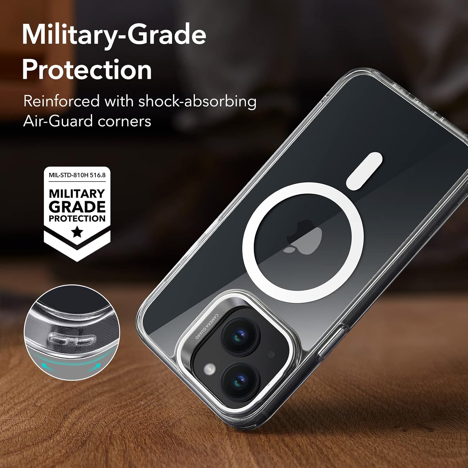 For iPhone 13 Case/iPhone 14 Case, Compatible with MagSafe (HaloLock), Clear - Image 6