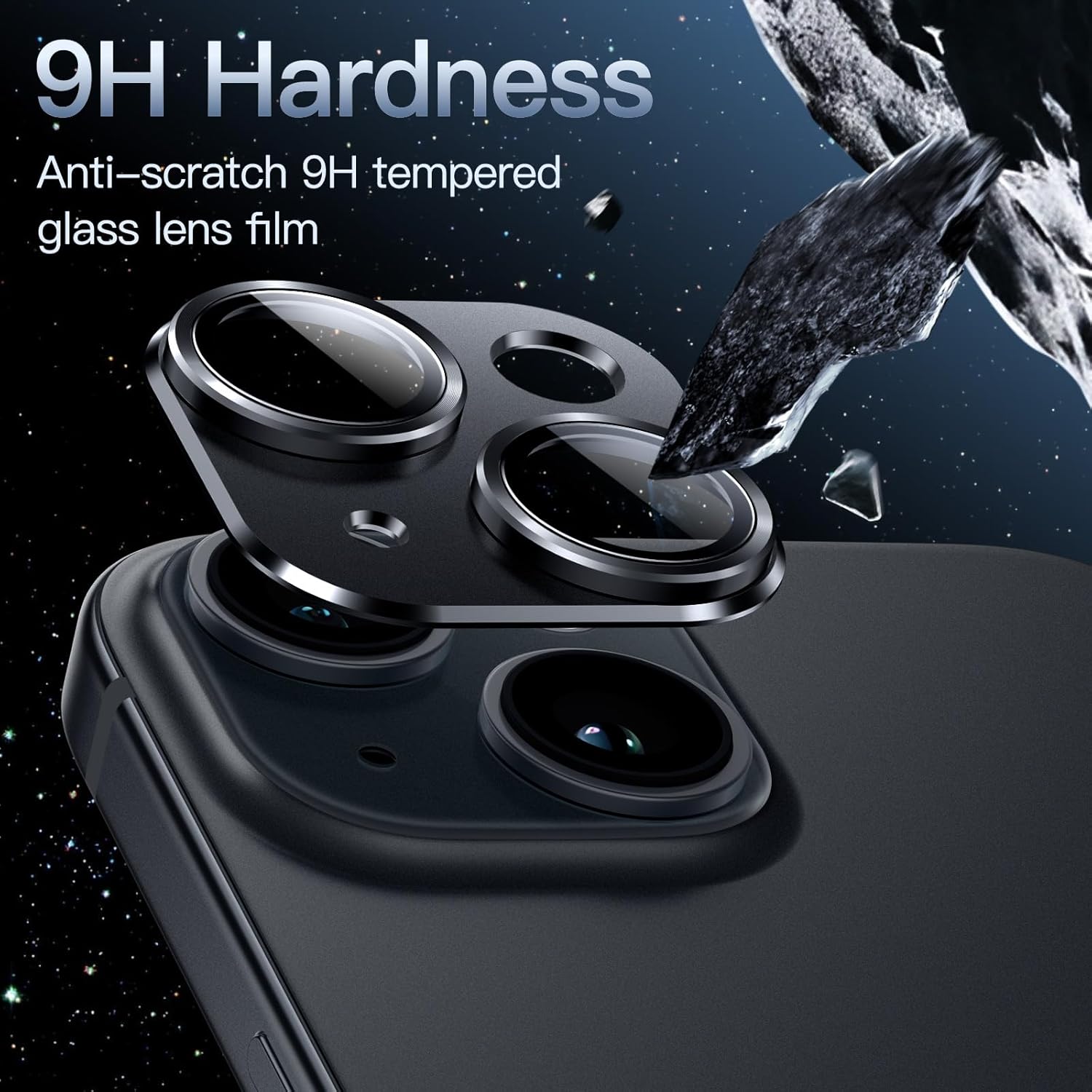 9H Camera Lens Protector for iPhone 15 6.1" and iPhone 15 Plus 6.7" (Midnight) - Image 4