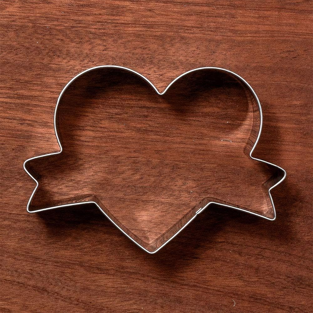 Wedding Heart with Ribbon Cookie Cutter Fondant Biscuit Cutter for Birthday - Image 6