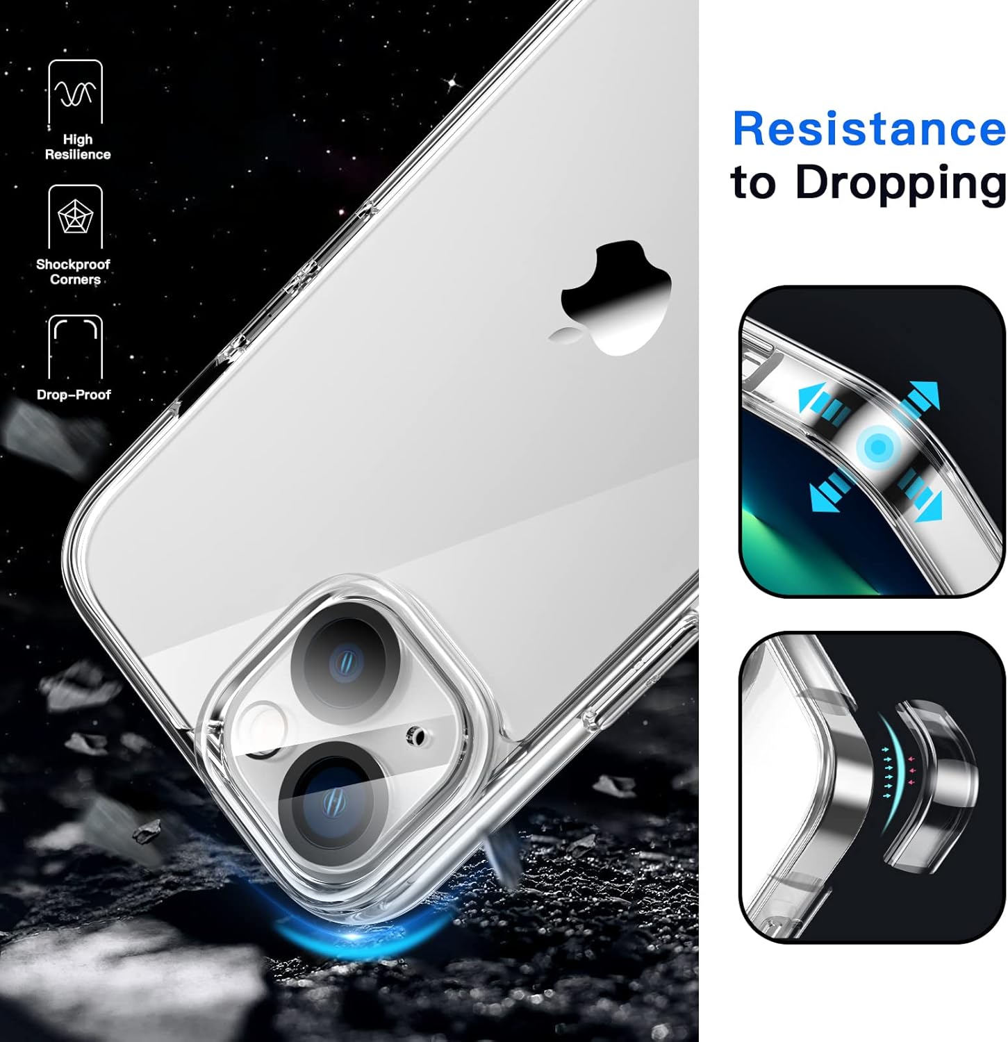 3 in 1 Case for iPhone 13 6.1-Inch, with 2-Pack Screen Protector (Clear) - Image 4