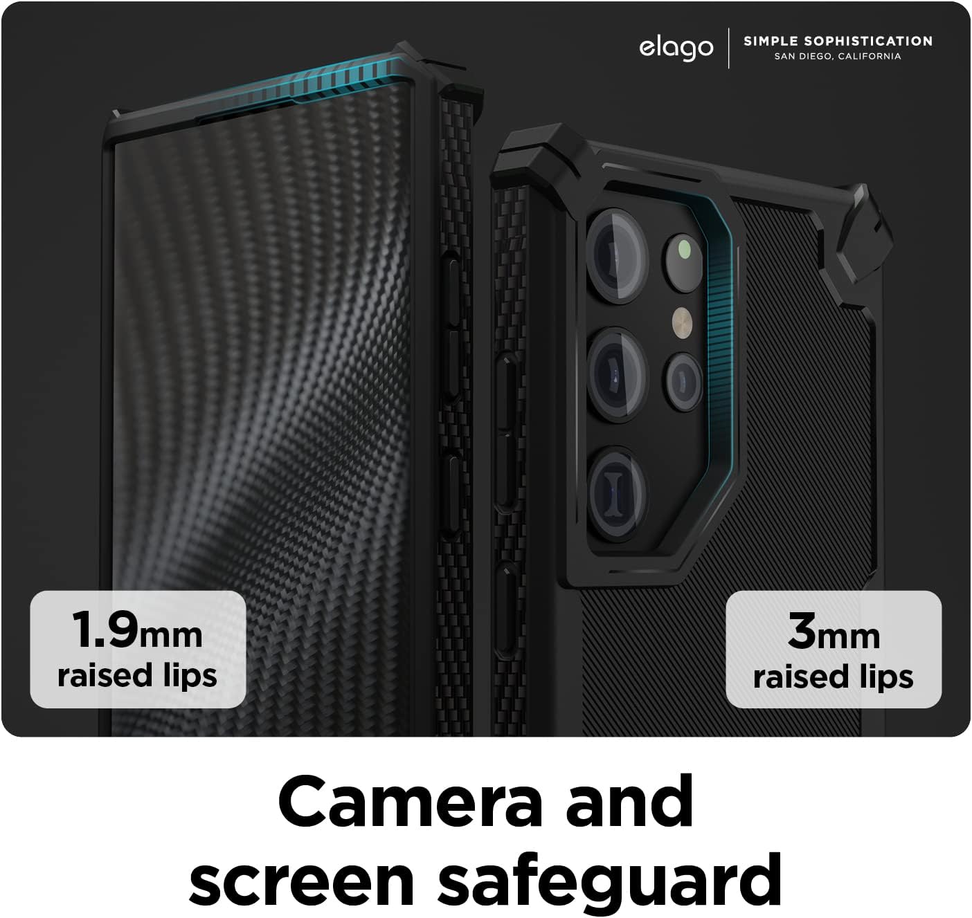 For Samsung Galaxy S22 Ultra (6.8"), Heavy-Duty Protective, Premium TPU, Carbon - Image 6