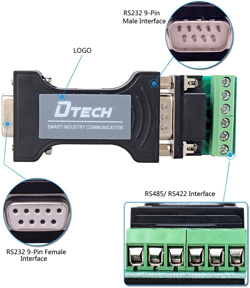RS232 to RS485 RS422 Converter Serial Communication Data Adapter Mini-Size - Image 5