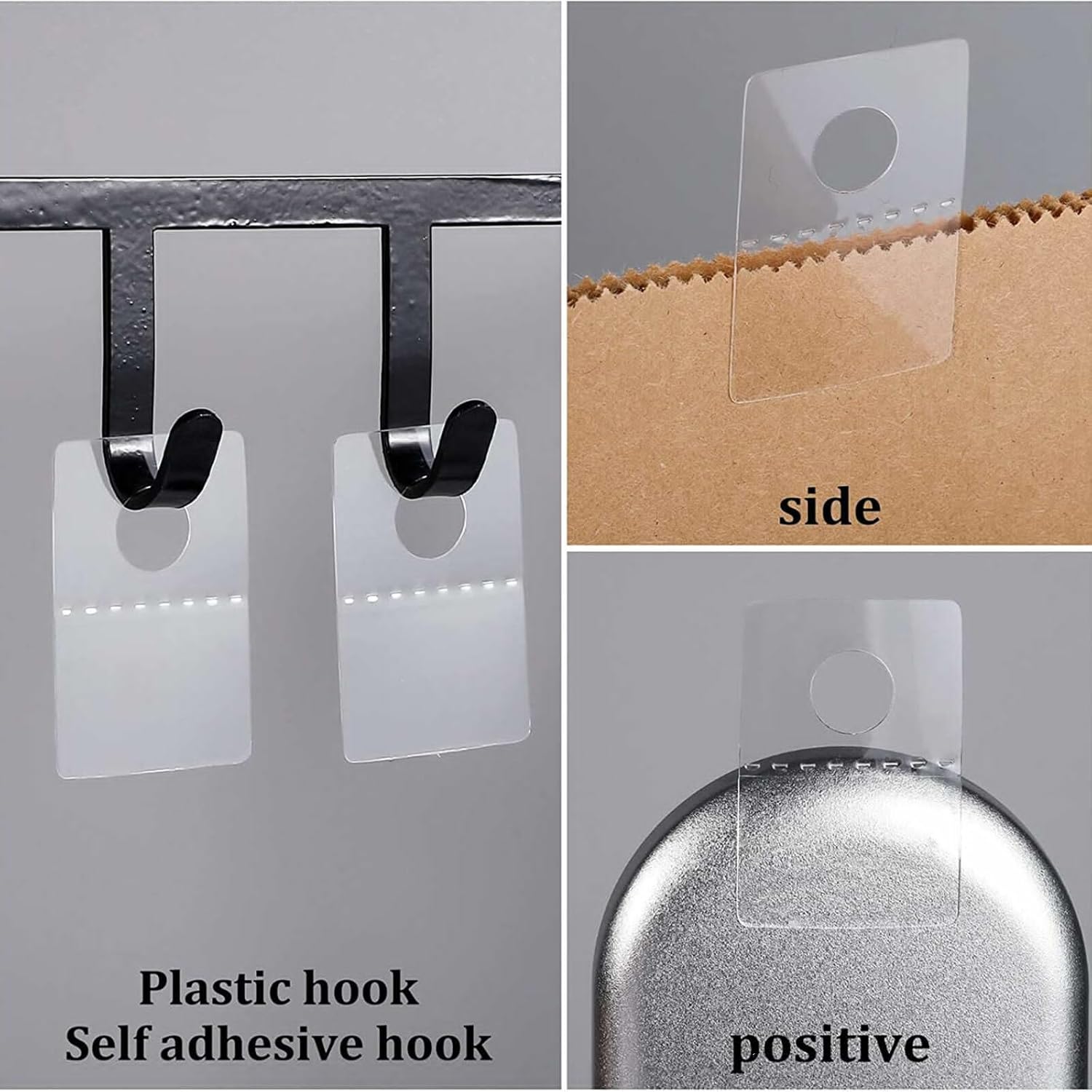 200 Pieces Clear Hook Hang Tabs Round Hole Self Adhesive Hanging Tabs Heavy Duty - Image 7