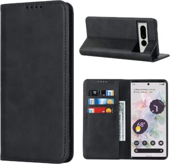 For Google Pixel 7 Pro Cowhide Pattern PU Leather Flip Magnetic Kickstand Case