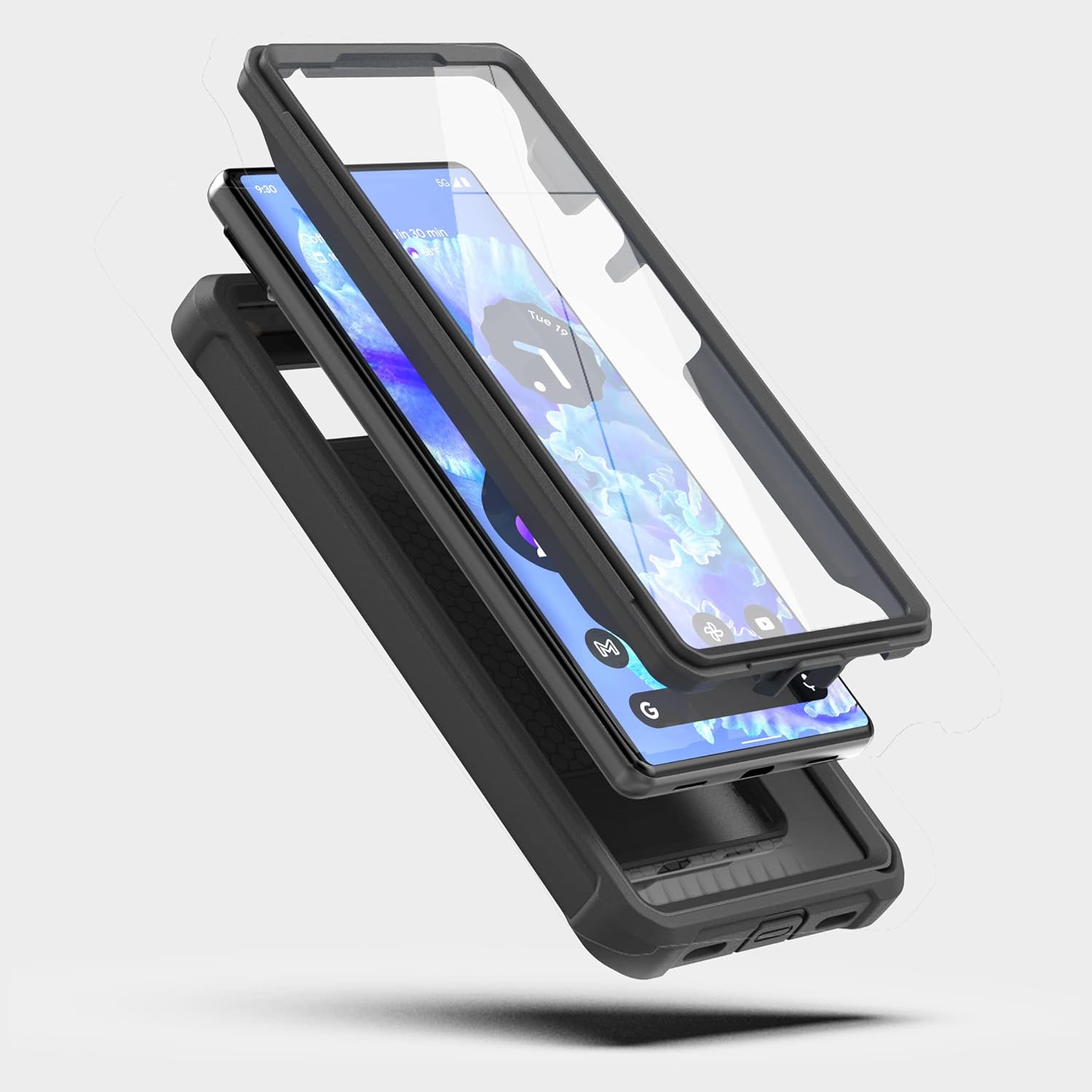 (Google Pixel 6a 2022) Case with Kickstand, Protective Built-in Screen Protector - Image 8