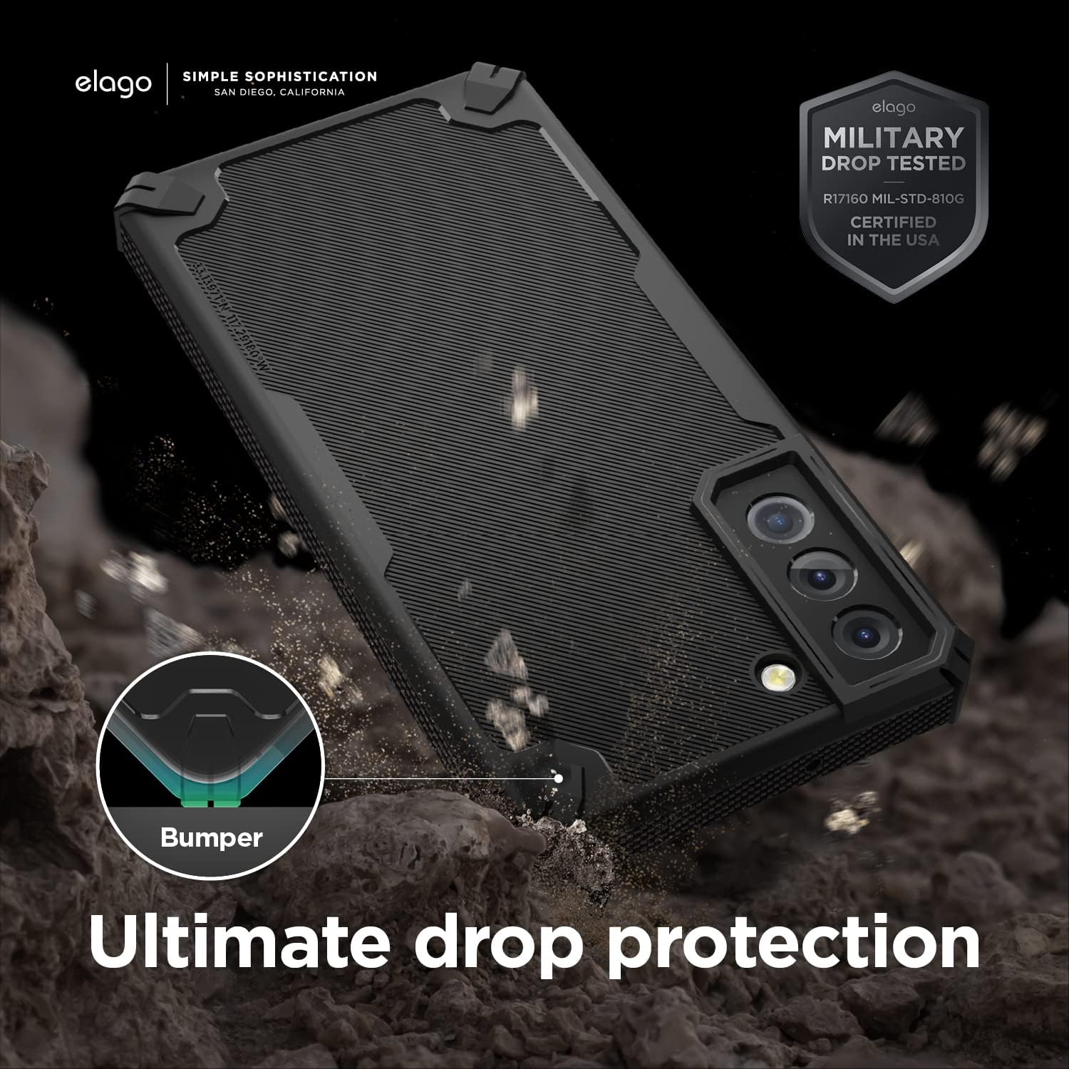 For Samsung Galaxy S22 Plus (6.6"), Heavy-Duty Protective Case Premium Carbon - Image 5