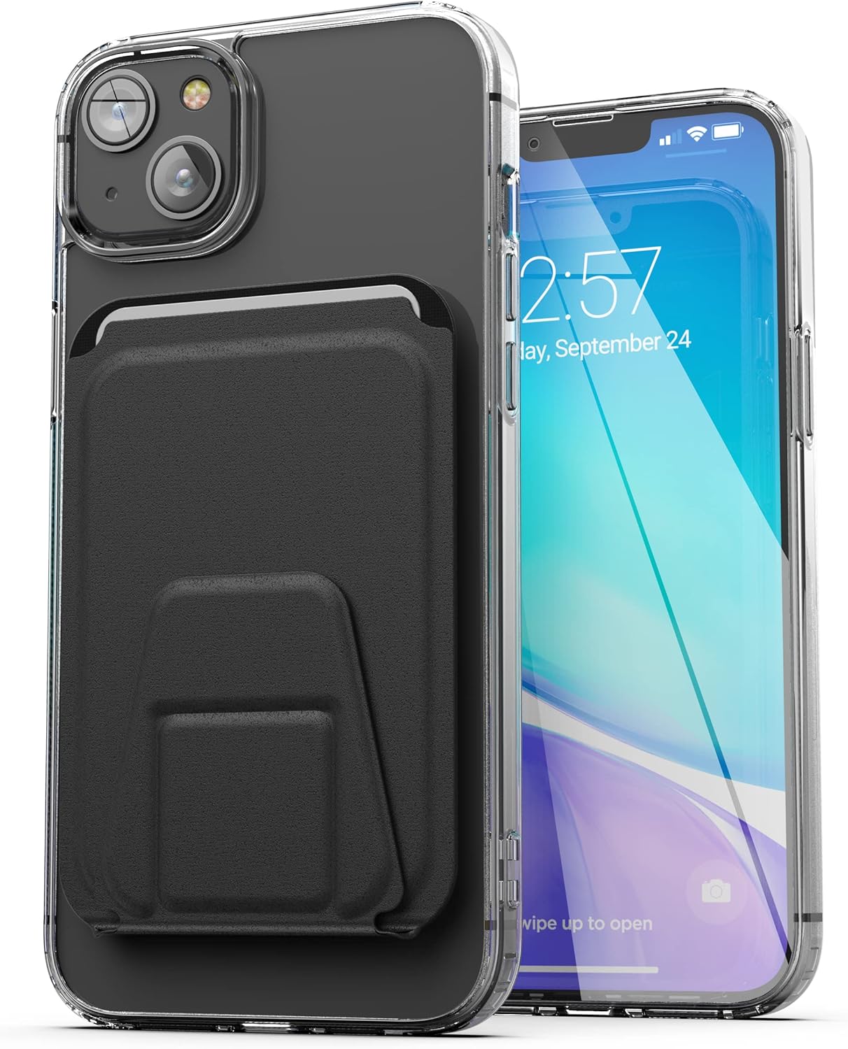Kickstand Card Holder Magnetic Wallet Case Designed for iPhone 14 - Image 8