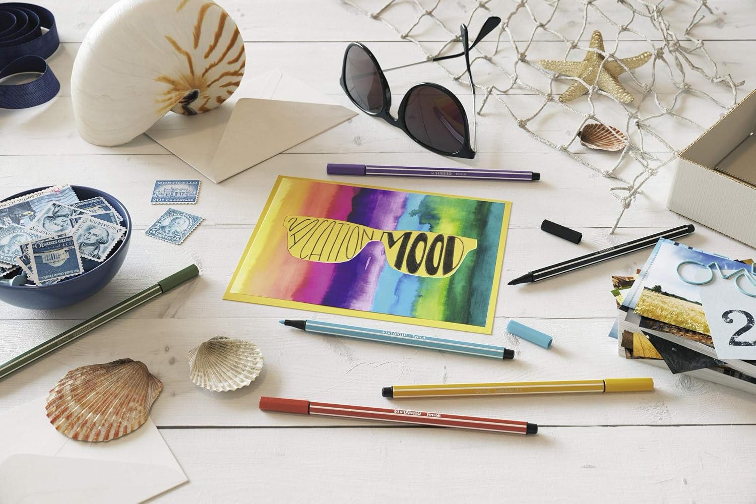 STABILO Pen 68 Premium Felt Tip Pen - Wallet of 30 Assorted Colours incl 6 Neon - Image 5