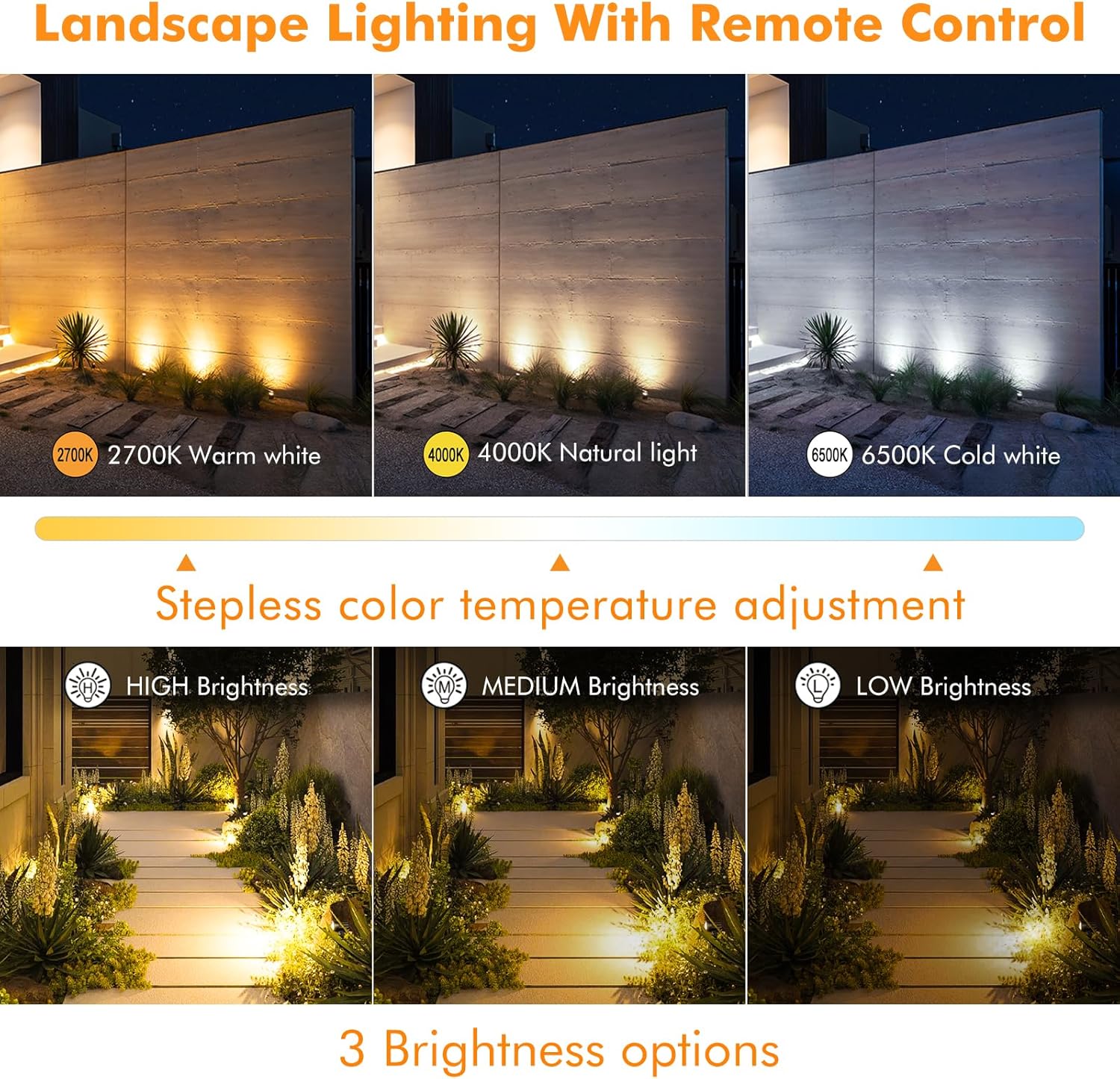 Solar Outdoor Spotlights, 4 in 1 Solar Garden Lights, IP66 Waterproof, LED Solar - Image 3