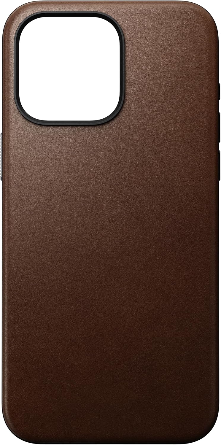 Modern Eco Leather Case for iPhone 15 Pro Max, Brown