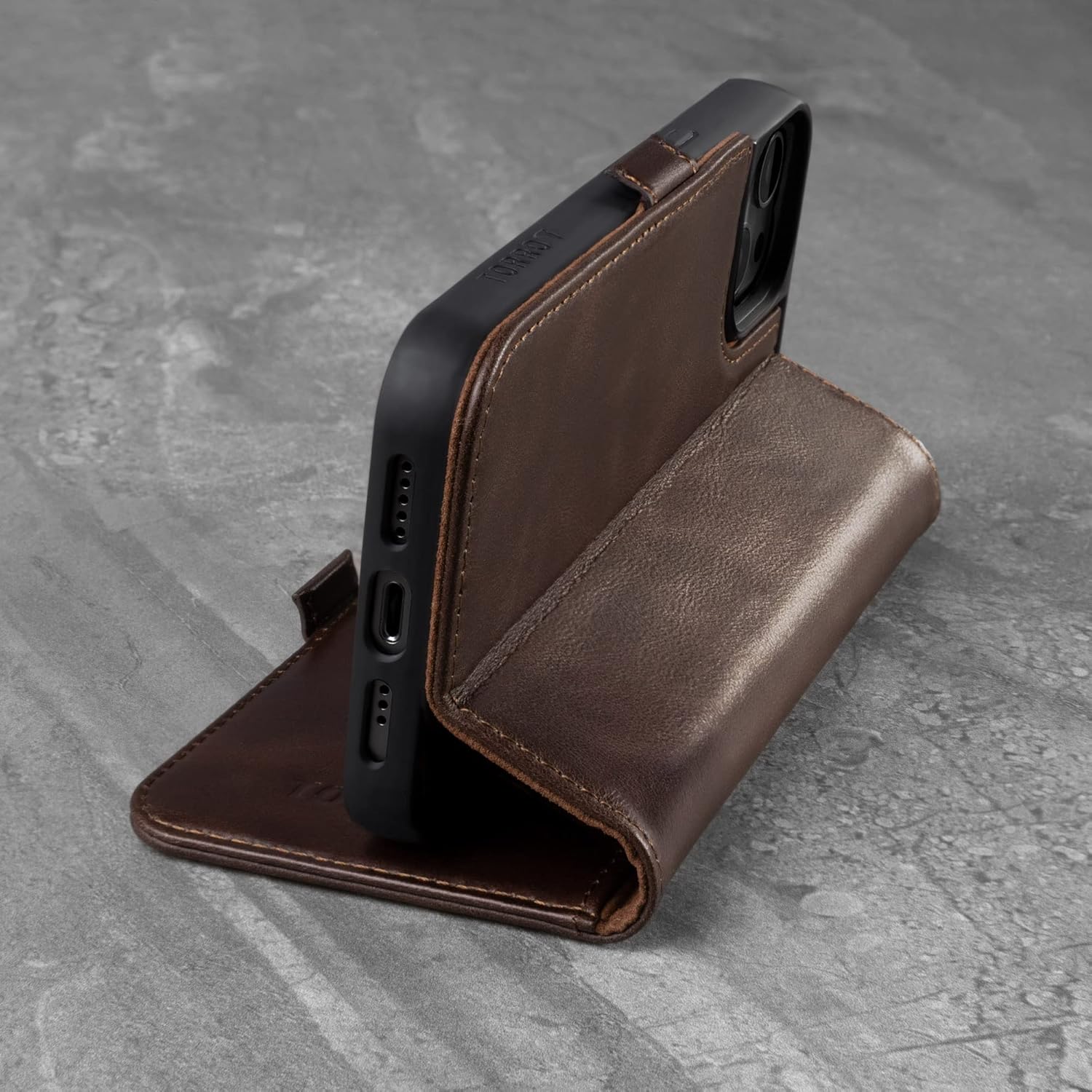 Leather Case Compatible with iPhone 13 Pro – Genuine Leather Wallet Case - Image 3