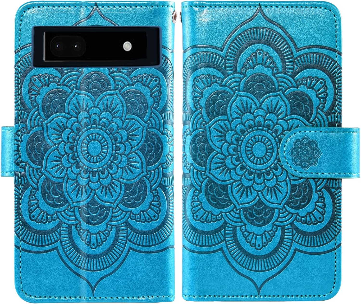 For Google Pixel 6A 5G 2022 Tempered Glass Screen Protector Leather Flip Wallet - Image 5