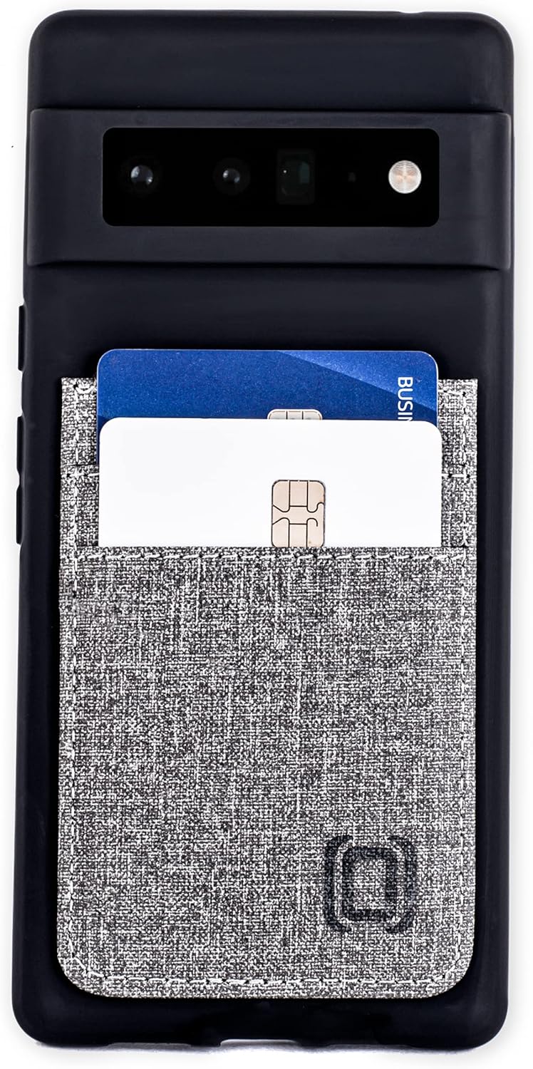 Google Pixel 6: Liquid Silicone Synthetic Leather Wallet Case (Black/Grey) - Image 7