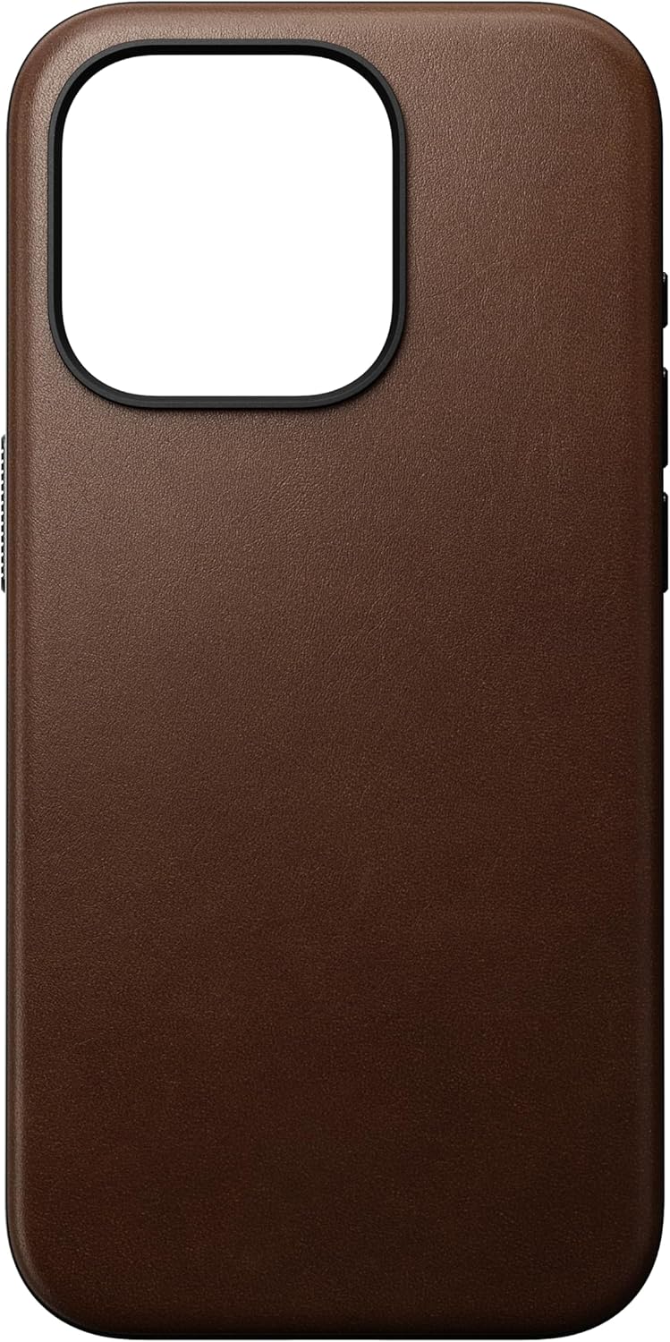 Modern Ecco Leather Case for iPhone 15 Pro, Brown