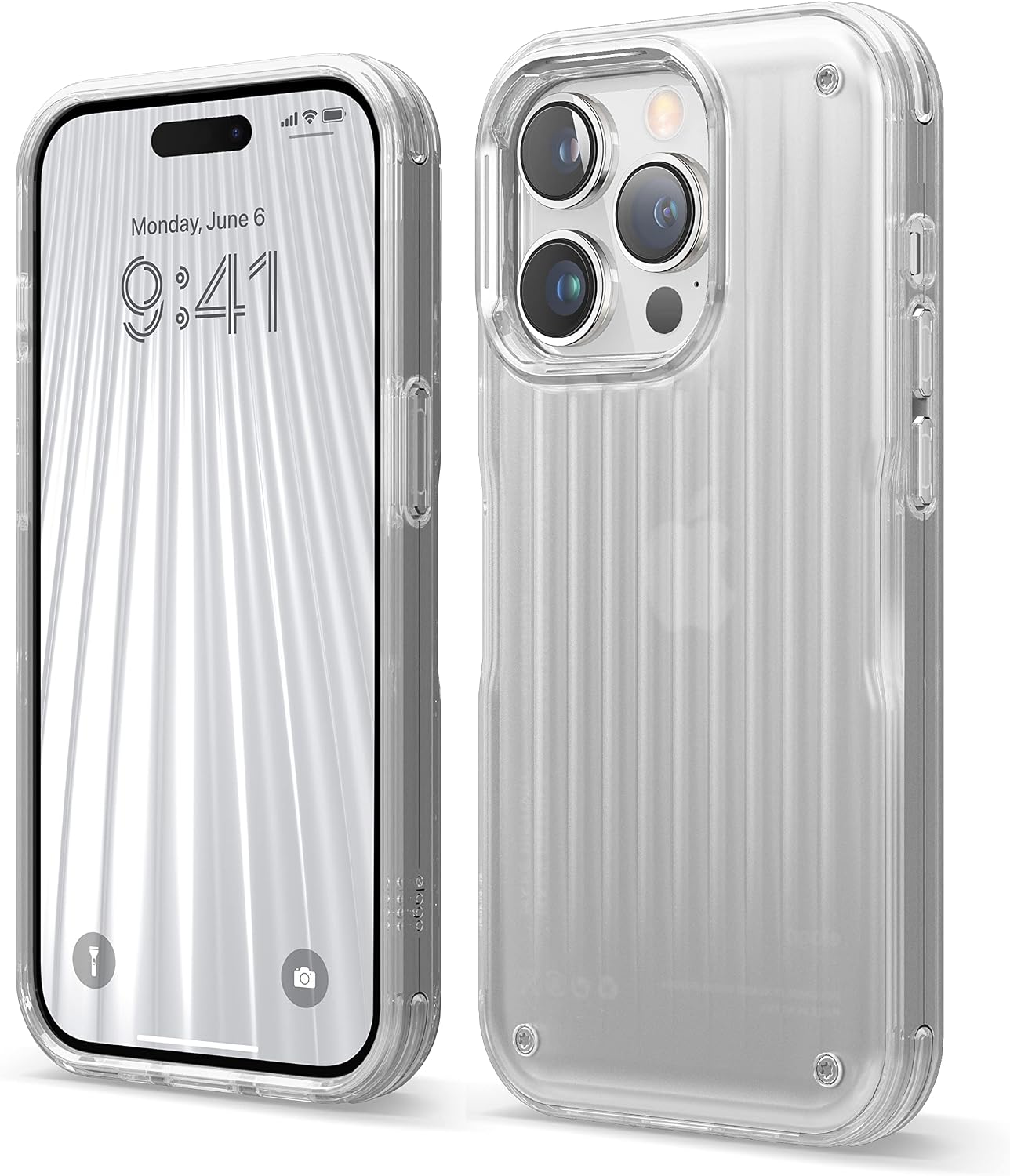 For iPhone 14 Pro Case (6.1") - Heavy-Duty Drop Protection Protective Carbon