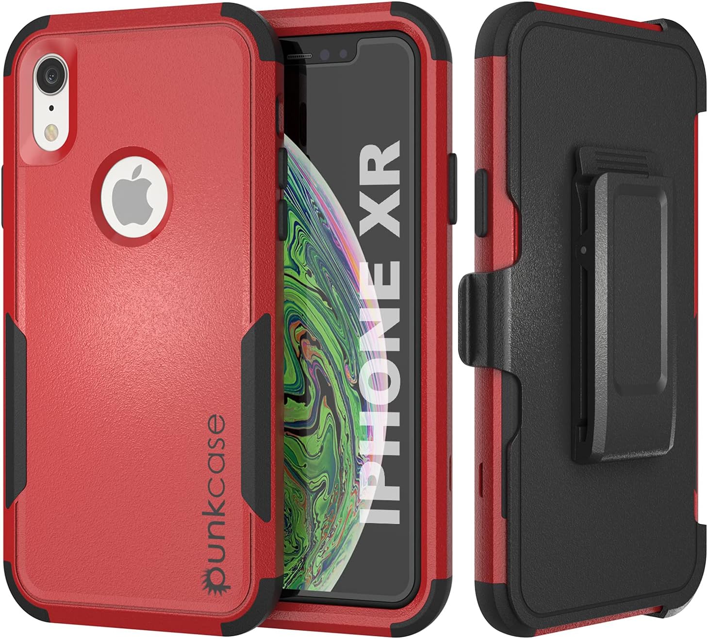 iPhone XR Belt Clip Holster Case 4-1 Rugged & Protective Multilayer Phone Case
