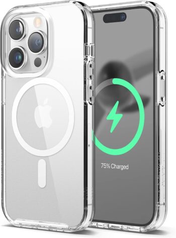 Magnetic Hybrid Clear Case Compatible with iPhone 14 Pro - Transparent