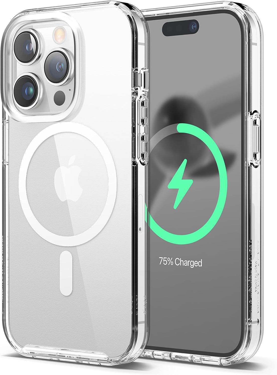 Magnetic Hybrid Clear Case Compatible with iPhone 14 Pro - Transparent