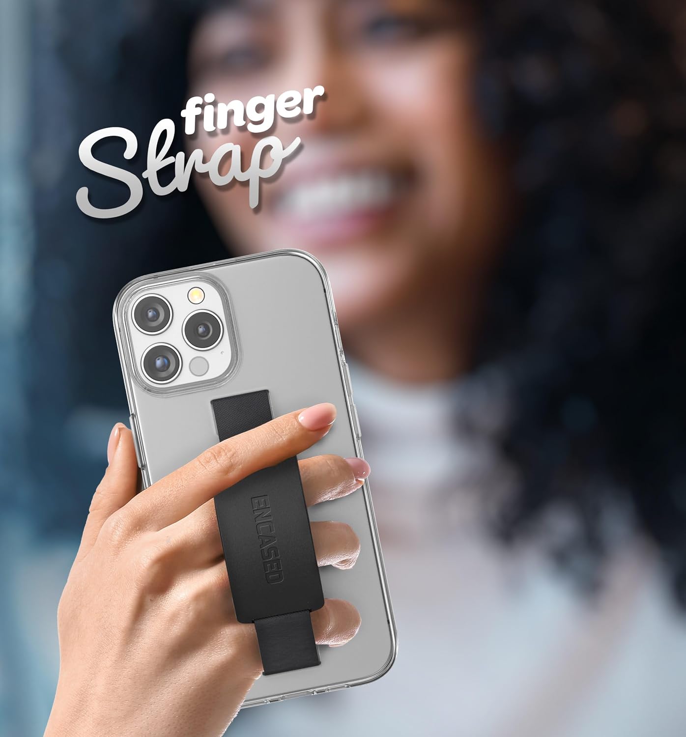 Finger Loop Case Designed for iPhone 15 Pro with Hand Strap Grip - Clear - Image 5