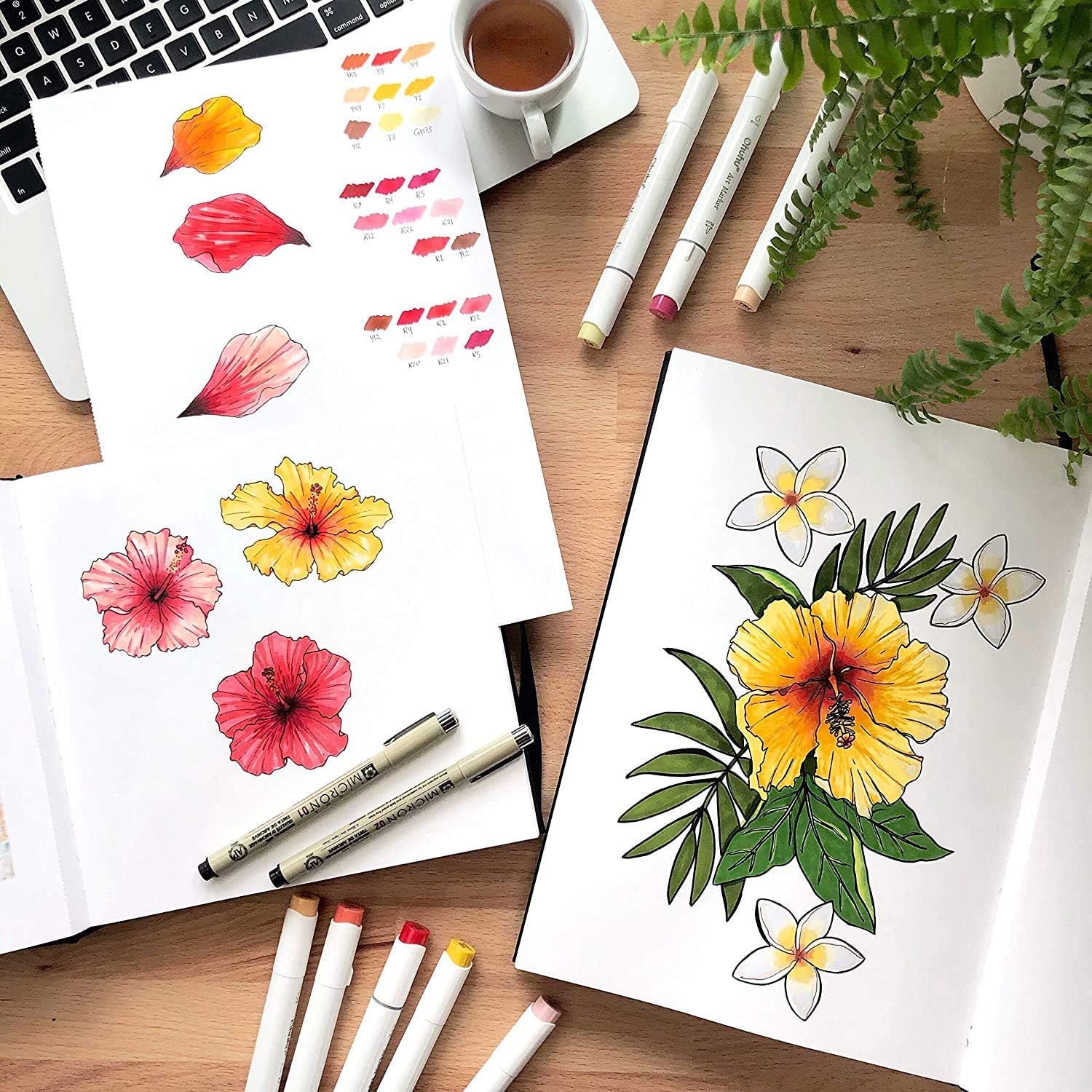 Marker Pads Art Sketchbook, 210mm x 210mm, Portable Square Size, 120 LB/200 GSM - Image 7