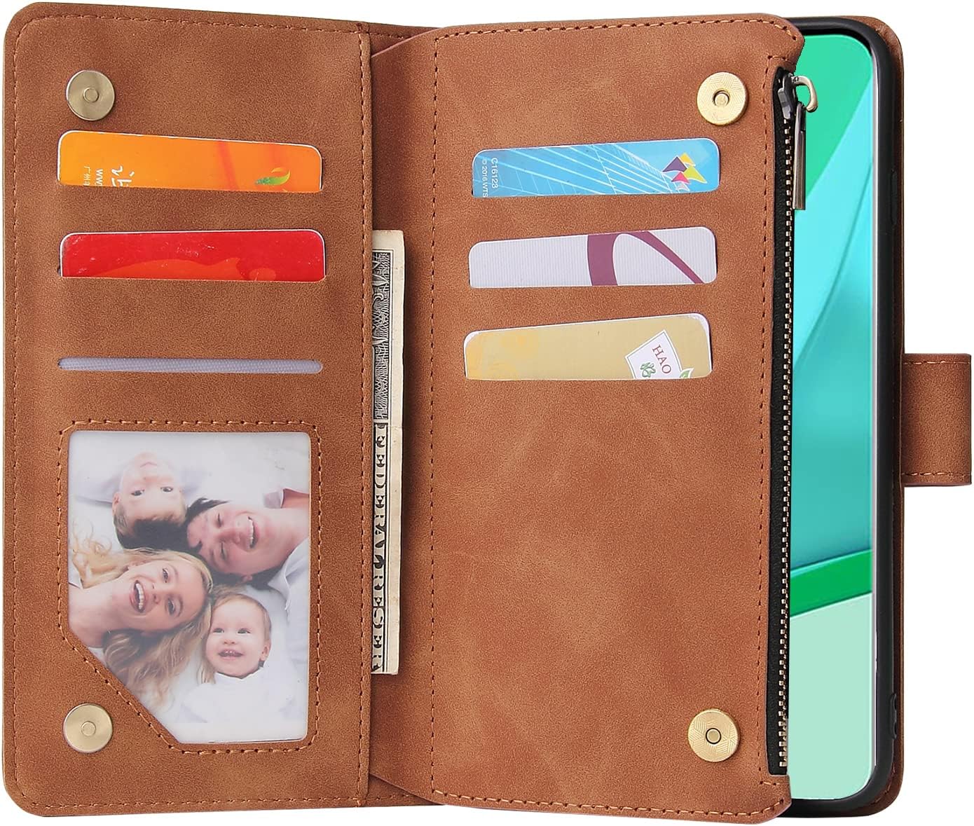 For OnePlus 9 Pro One 5G Tempered Glass Screen Protector Flip Wallet Case - Image 8