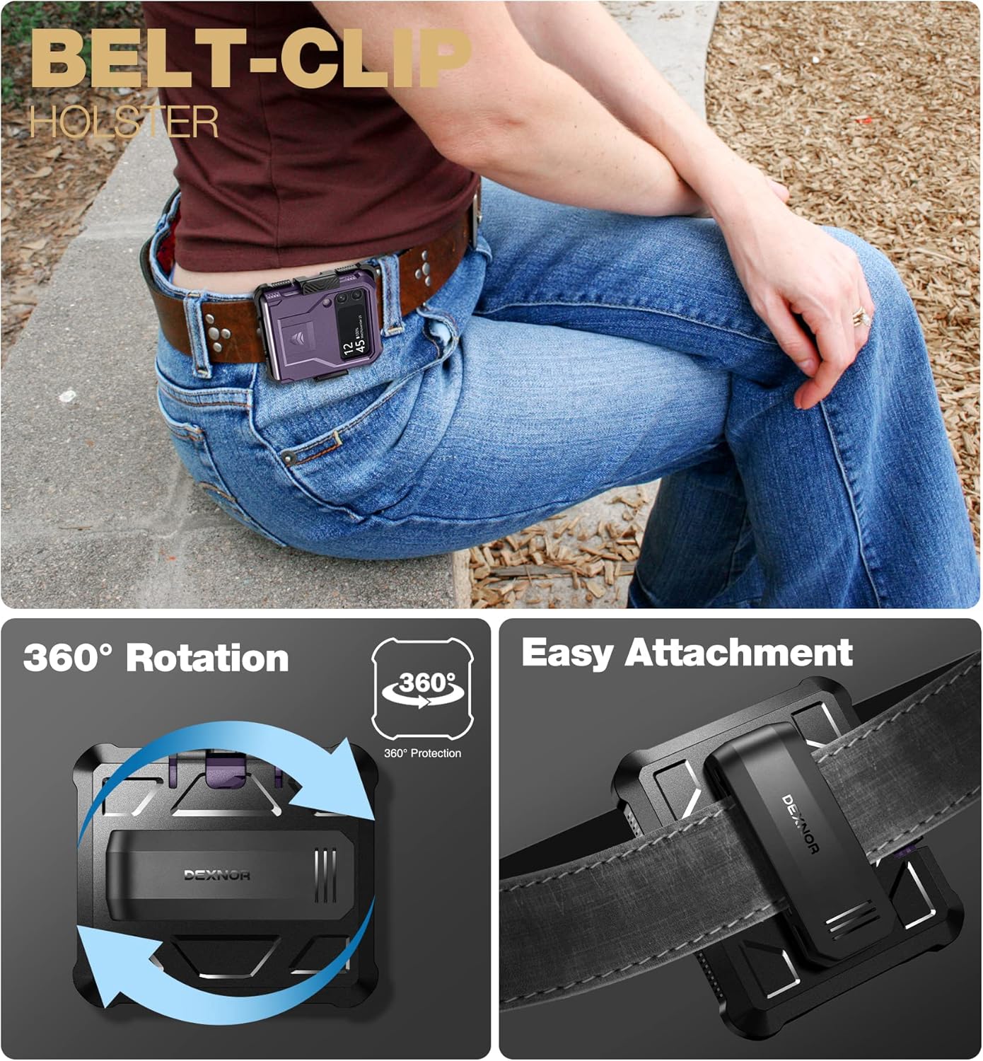 Samsung Galaxy Z Flip 4 5G Case, Full-Body Dual Layer Rugged Case - Image 6