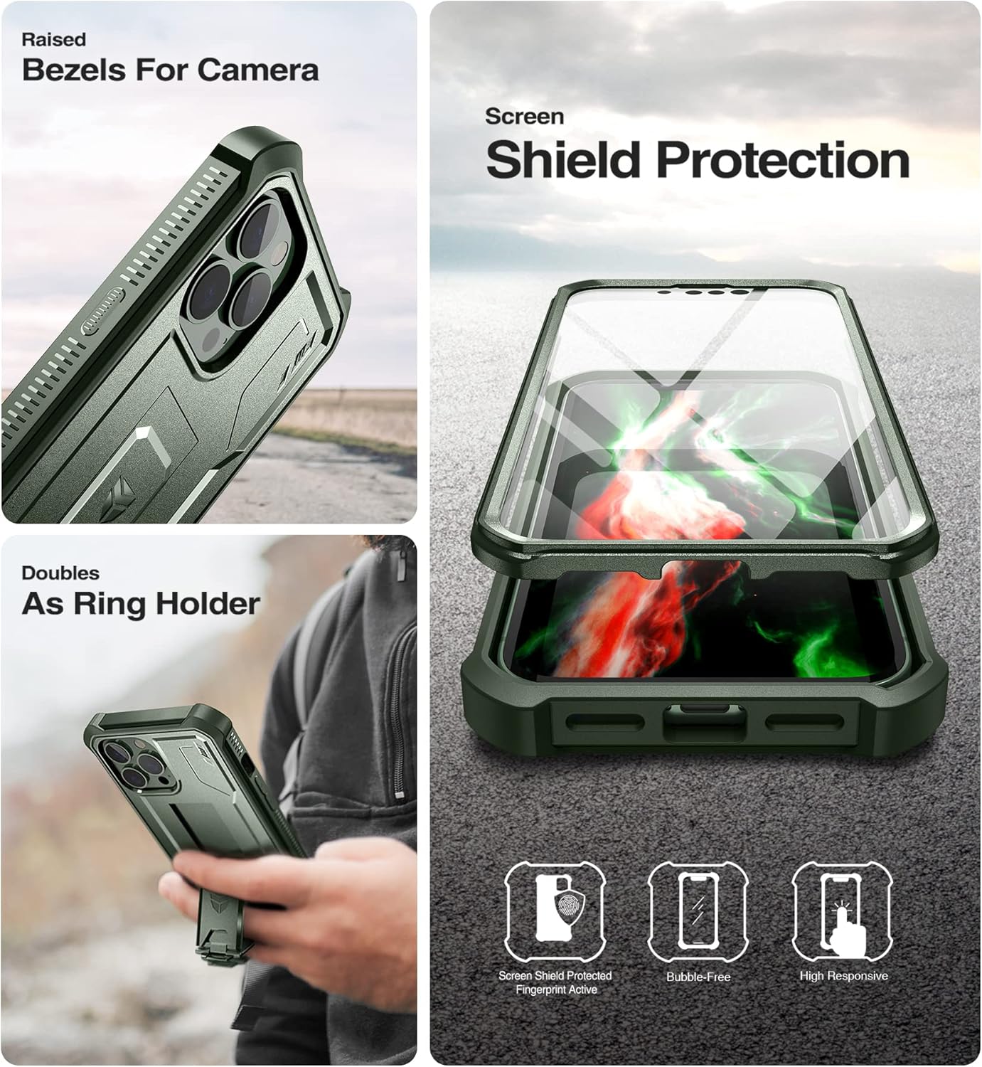 Apple iPhone 13 Pro Max Military Shockproof Protective Case - Military Green - Image 7