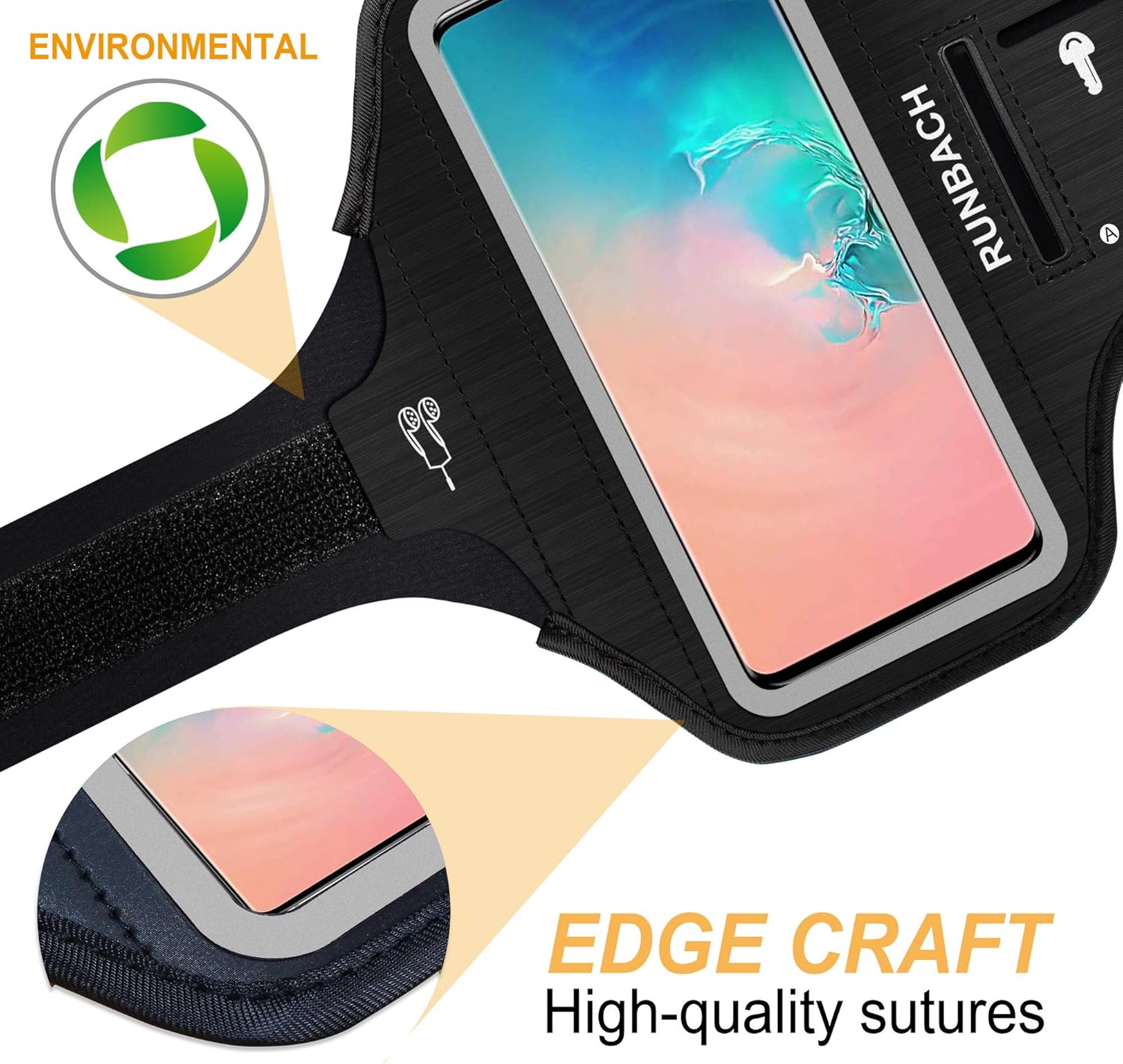Water Resistant Running Armband Fingerprint Touch, Adjustable Strap Case - Image 8