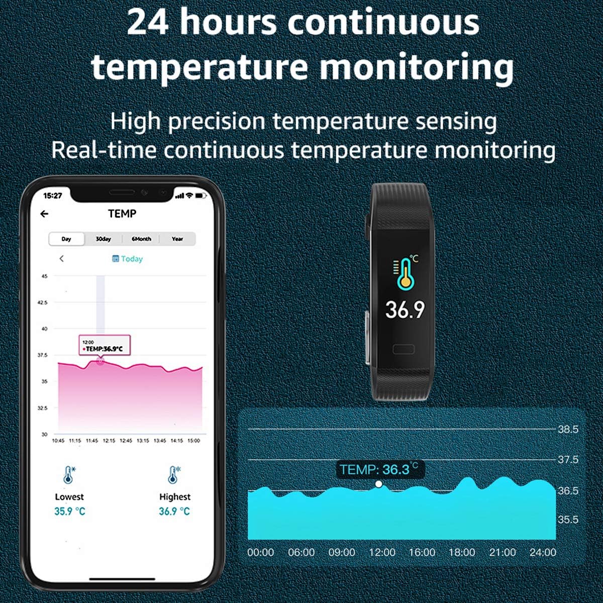 Fitness Tracker Watch with Heart Rate Blood Pressure Oxygen Monitor - Image 3