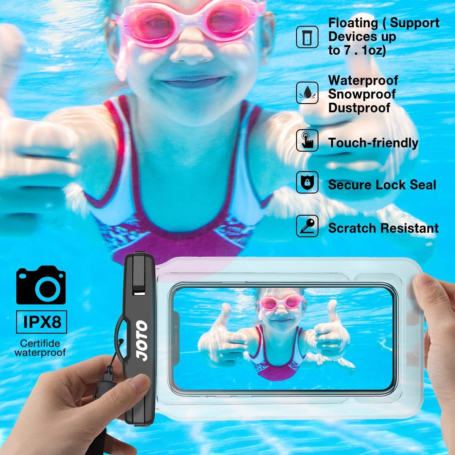 Floating Waterproof Phone Holder Pouch, Universal Waterproof Case for Beach - Image 4