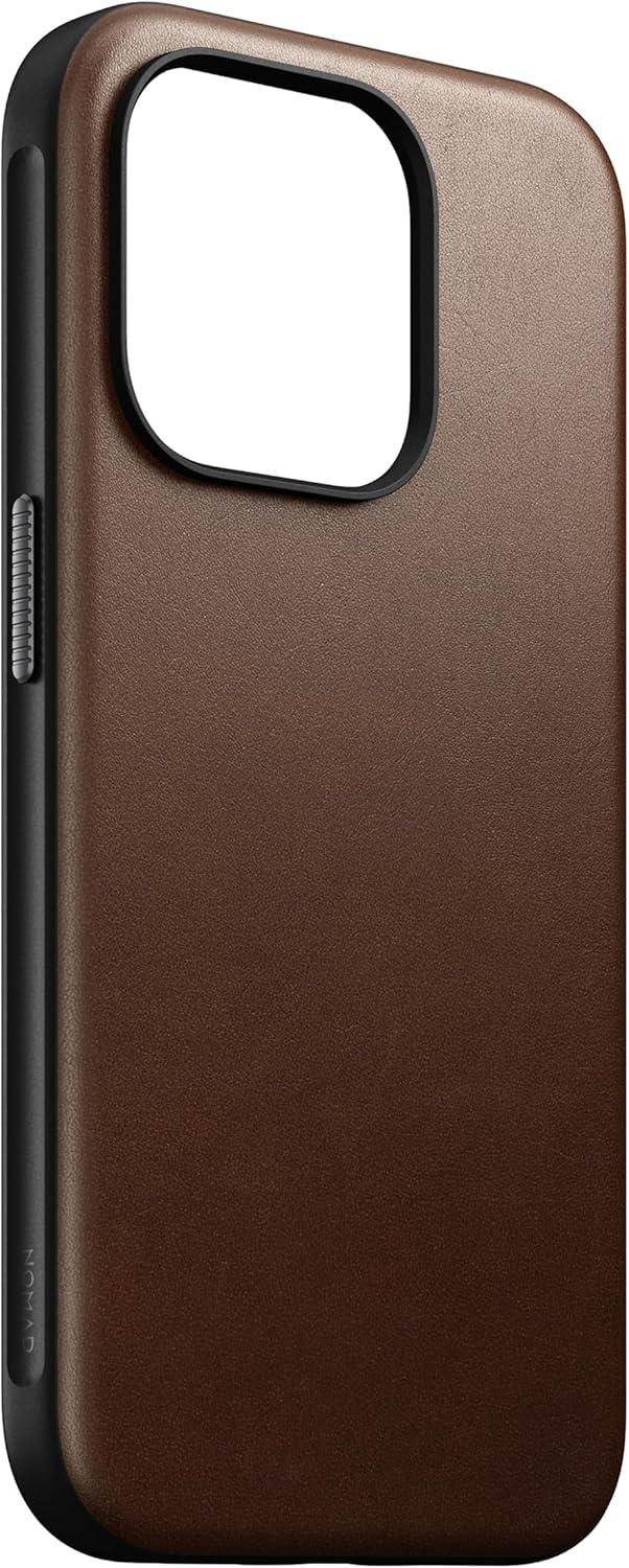 Modern Ecco Leather Case for iPhone 15 Pro, Brown - Image 4