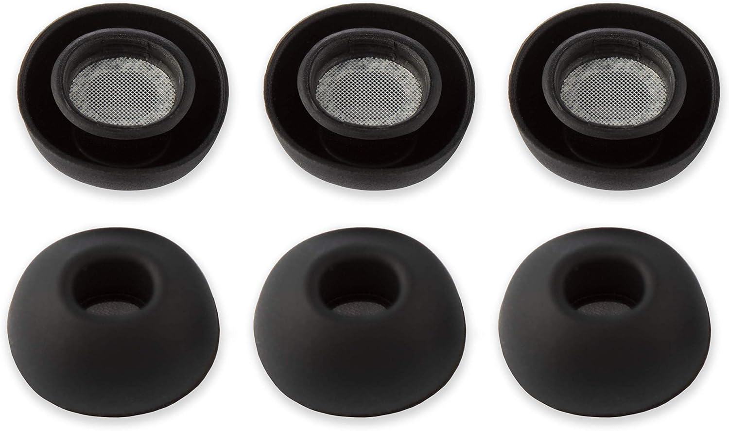 Silicone Replacement in-Ear Large Size Earbud for Airpods Pro Black-3 Pair-6 Pcs - Image 3