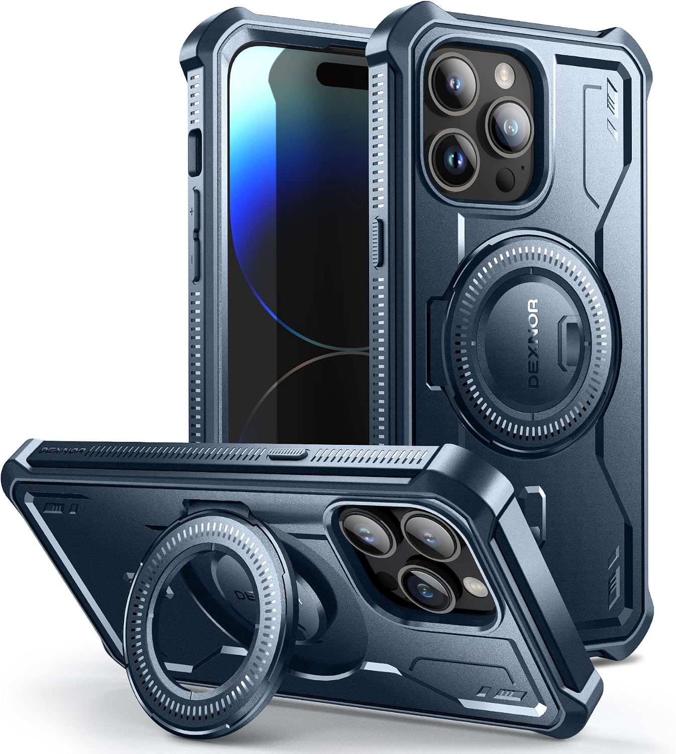 For iPhone 14 Pro Max Screen Protector and Heavy Duty Kickstand Protection Case