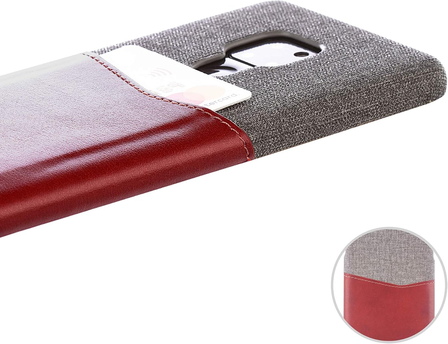 PU Leather Card Wallet Plastic Phone Case Compatible with Huawei Mate 20 - Image 3
