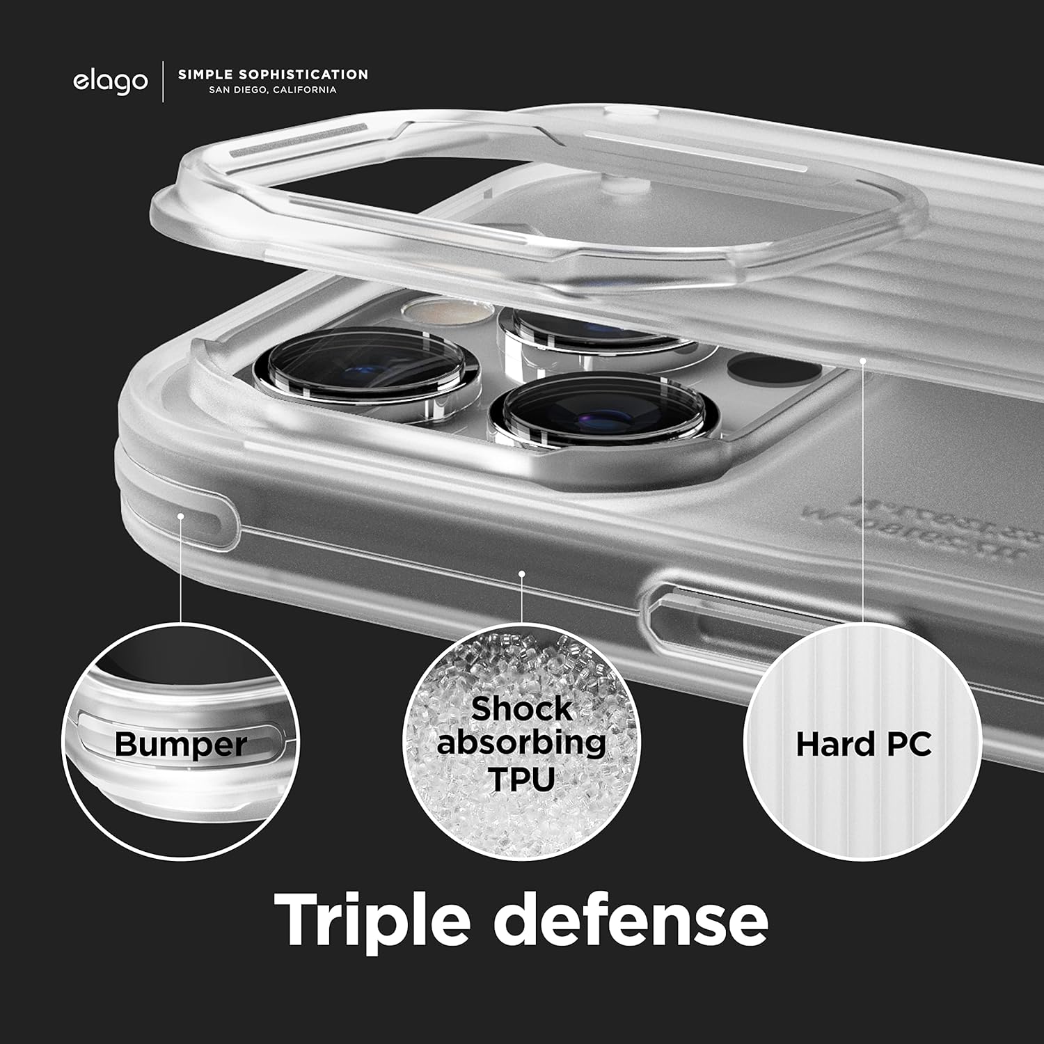 For iPhone 14 Pro Case (6.1") - Heavy-Duty Drop Protection Protective Carbon - Image 4