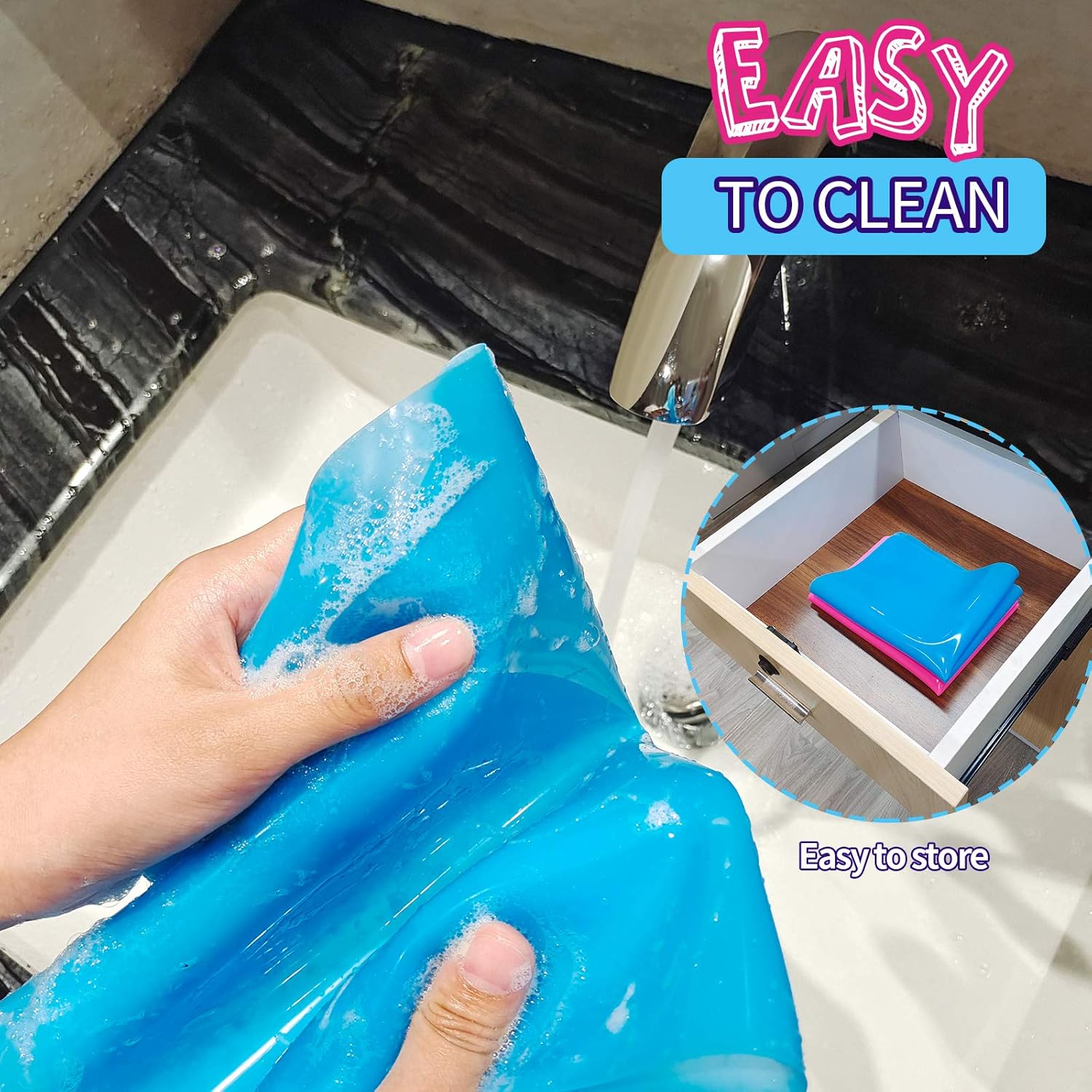 Silicone Mat, 2 Pack 15.7"x11.7" Large Silicone Sheet for Crafts Jewelry Casting - Image 8