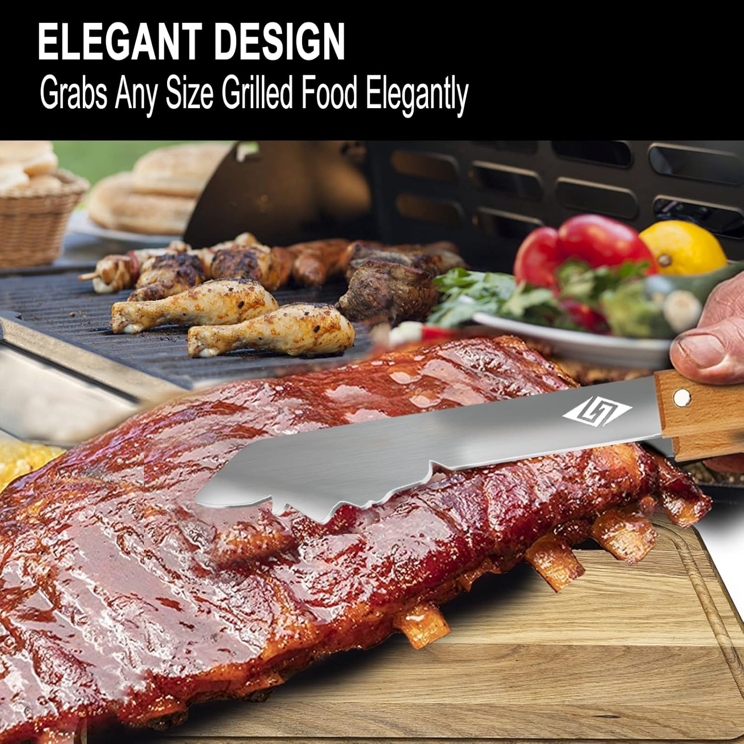 Funy BBQ Grill Tongs,Personalized Barbecue Accessories,17 Inch Long BBQ Tools - Image 4