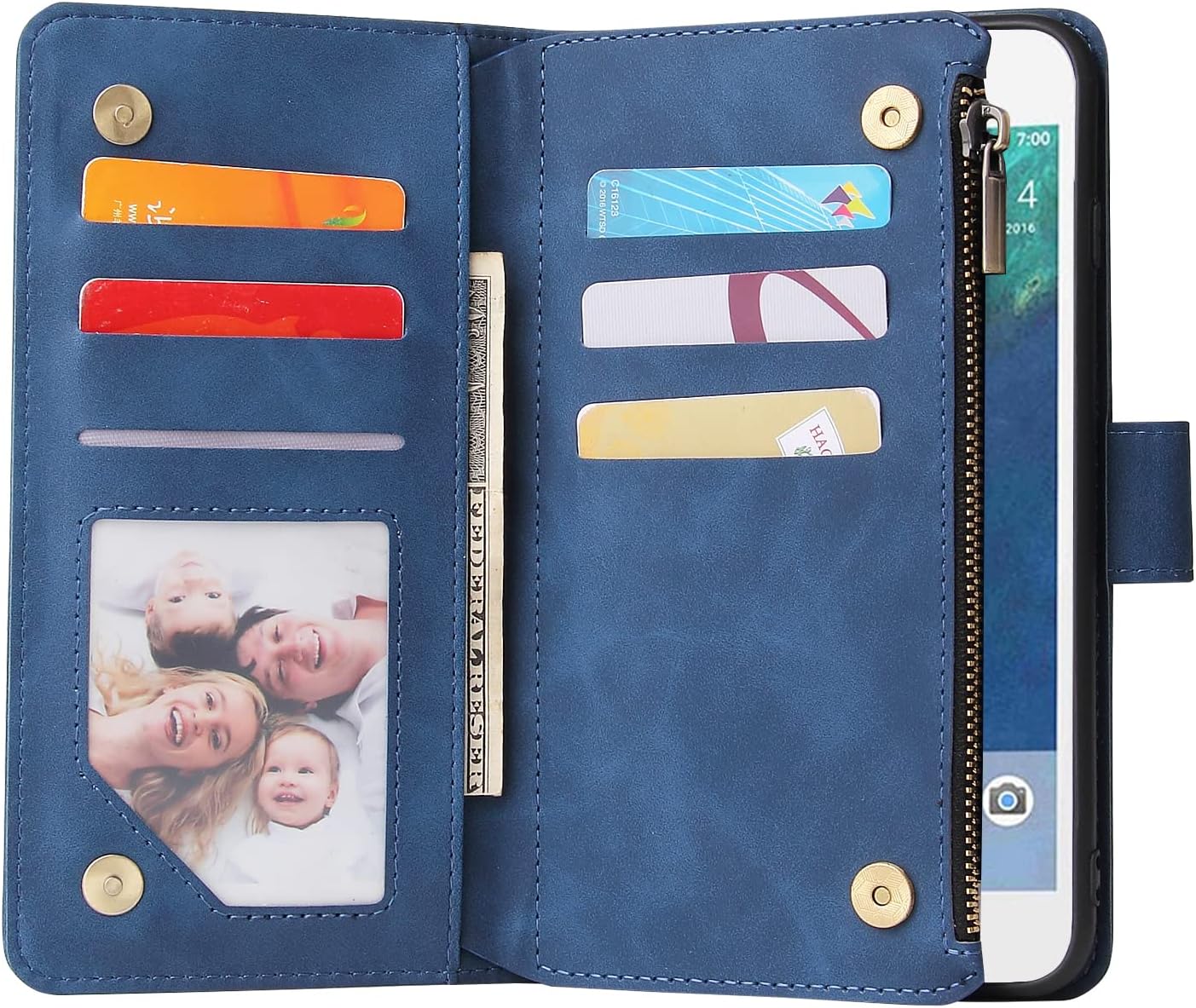 Google Pixel XL Leather Wallet Case w Tempered Glass Screen Protector - Image 8