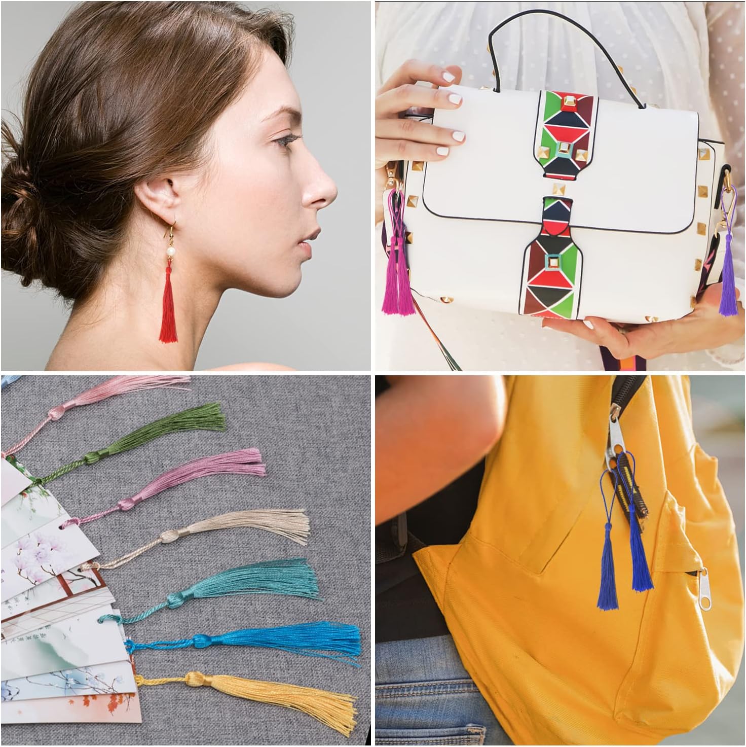 Silky Floss Tassels, 13cm/5 Inch Silky Handmade Soft Craft Mini Tassels-(25PCS,) - Image 4