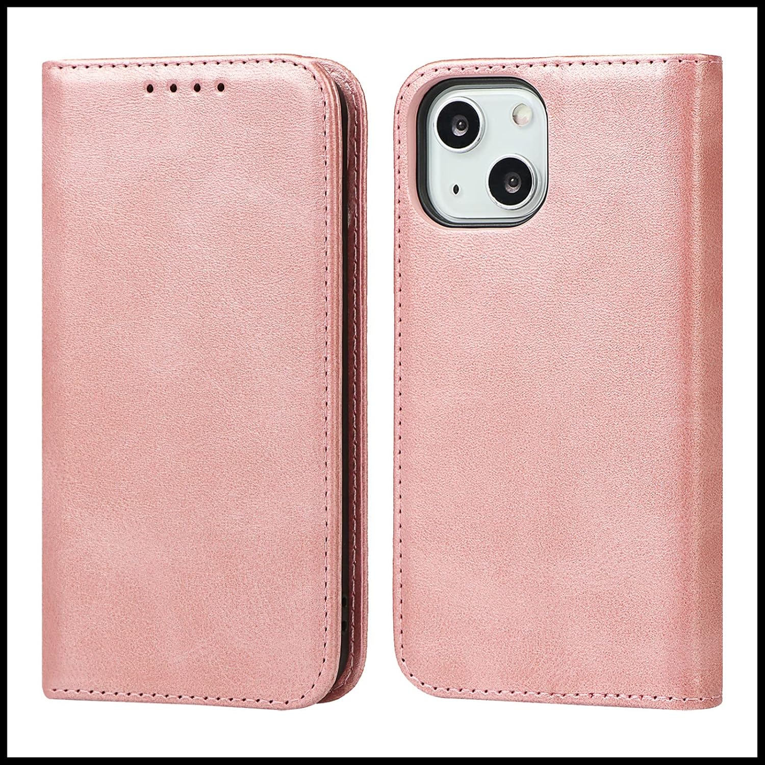 For iPhone 14 Flip Wallet Case Premium PU Leather with Credit Card Holder Slot - Image 9