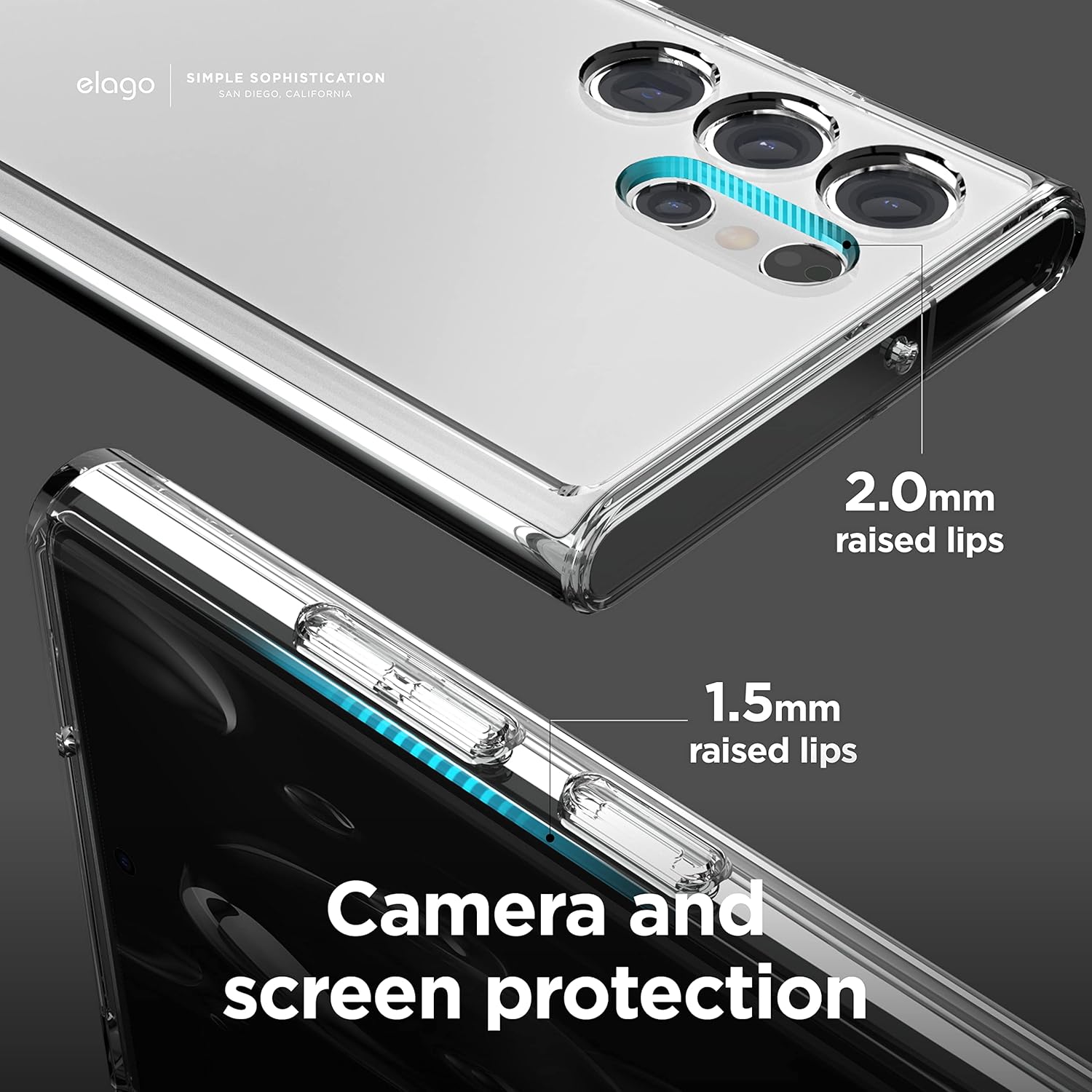 Hybrid Clear Case for Samsung Galaxy S22 Ultra (6.8"), TPU (Transparent) - Image 5