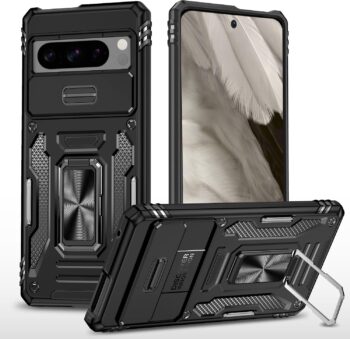 Google Pixel 8 PRO, Shockproof Hard PC Holder Stand Protective Case