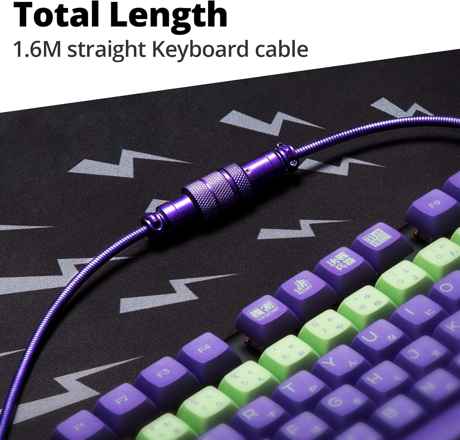 304 Stainless Steel Straight USB C Cable for Gaming Keyboard, Mechanical Key - Image 4